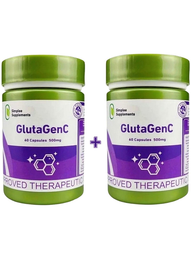 [قطعتين] جلوتا جين سي 60 كبسولة 500 مجم